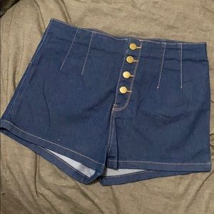 High waist denim shorts size 30. F21